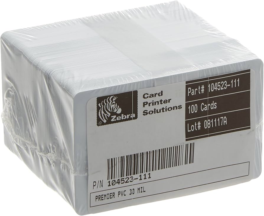 Amazon.com: Zebra 104523-111 Plastic Sheets, Premier PVC 30 ml