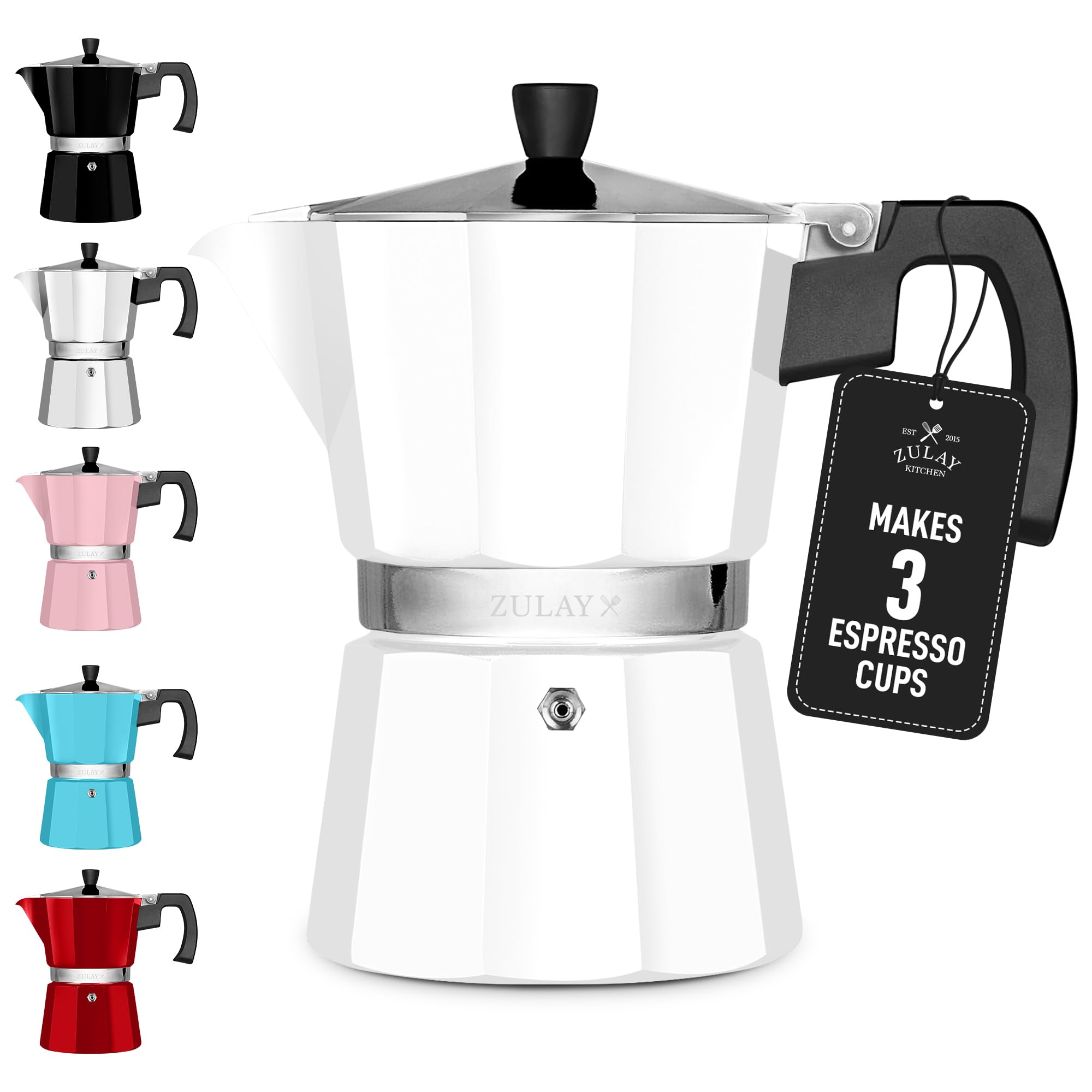 Amazon.com: Zulay Moka Pot Espresso Stovetop Coffee Maker - Leak