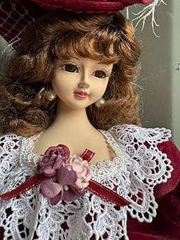 Amazon | フランス人形赤ドレス/高さ約52cm西洋人形 | 人形・ドール