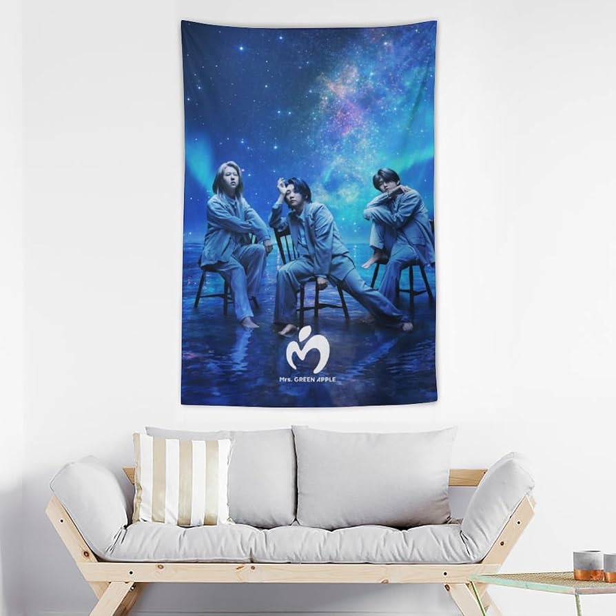Amazon.co.jp: ミセス・グリーン・アップル タペストリー 壁掛け 壁 窓