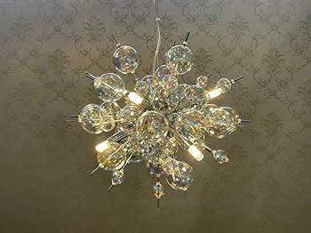 Amazon.co.jp : バブルシャンデリア ガラスペンダントライト 6灯 LED