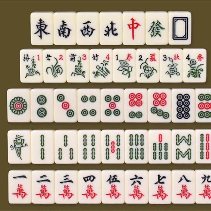 Amazon.co.jp: 麻雀牌 マージャンパイ 144 タイル麻雀セットファミリー