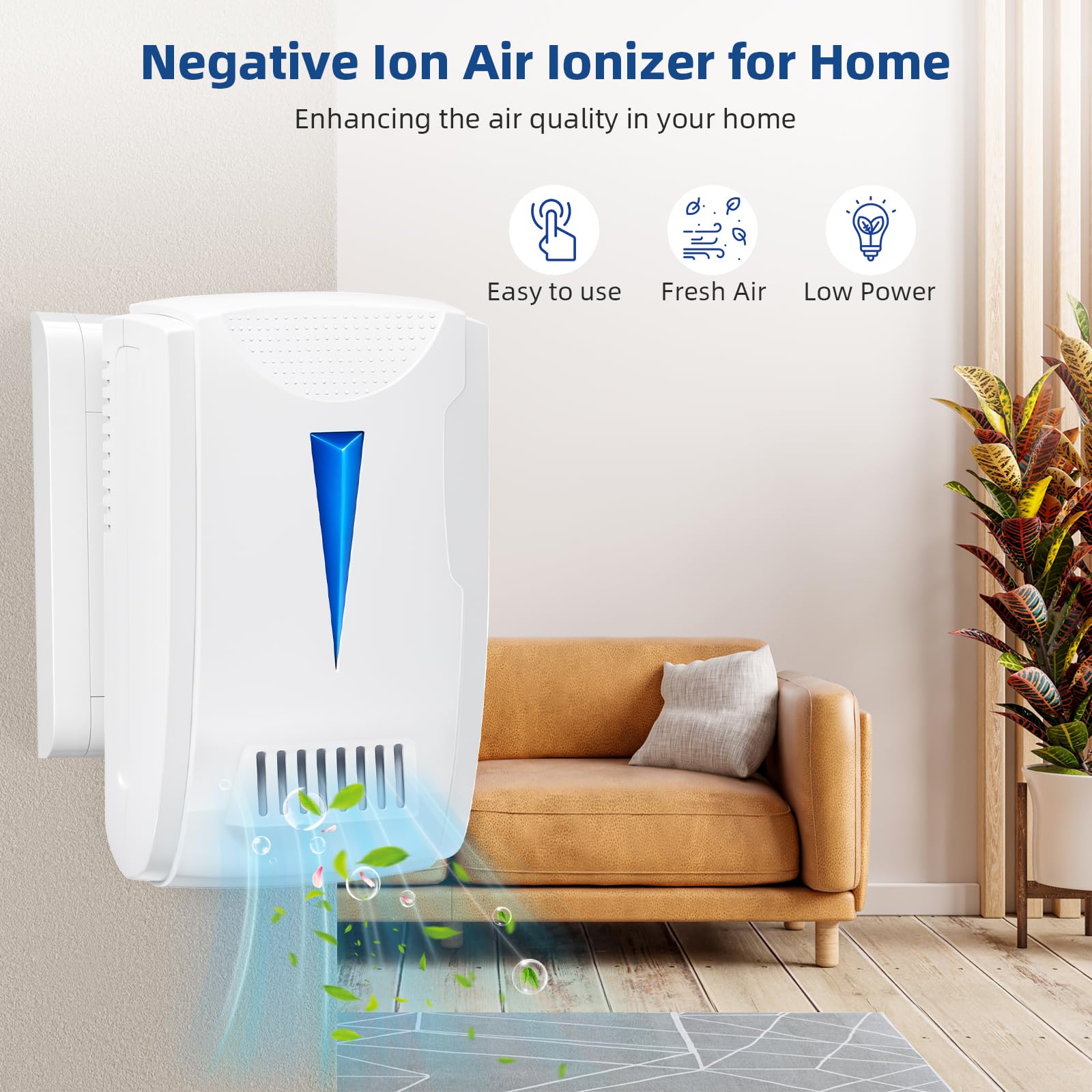 Amazon.com: 2 Pack Air Ionizer for Home,Negative Ion Air Purifier