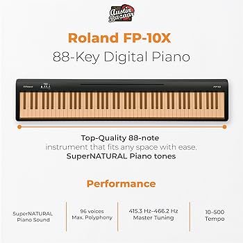 Amazon.com: Roland FP-10 Digital Piano - Black Bundle with