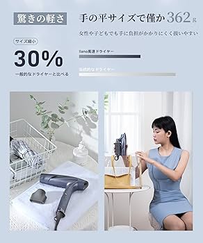 Amazon | llano ドライヤー 大風量 高風速 サロン級 速乾 ヘア