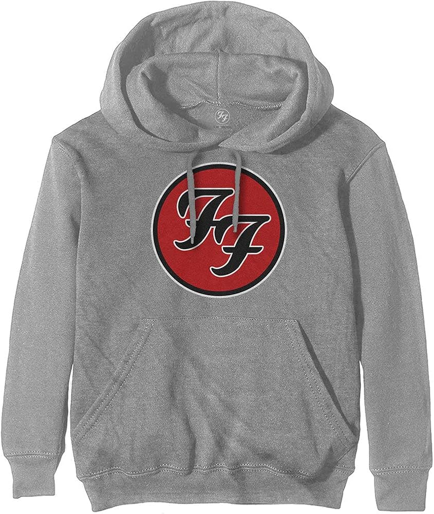 Amazon.com: Foo Fighters Hoodie Ff Band Logo Official Mens Grey