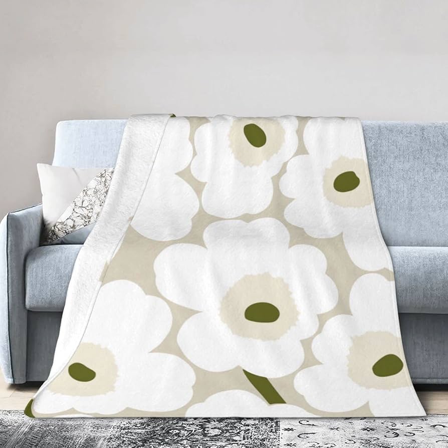 Amazon｜毛布 シングル マリメッコ 花柄 ブランケット 150cm*125cm