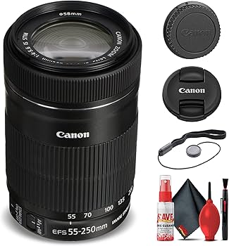 Amazon.com : Canon EF-S 55-250mm f/4-5.6 is STM Lens (8546B002) +