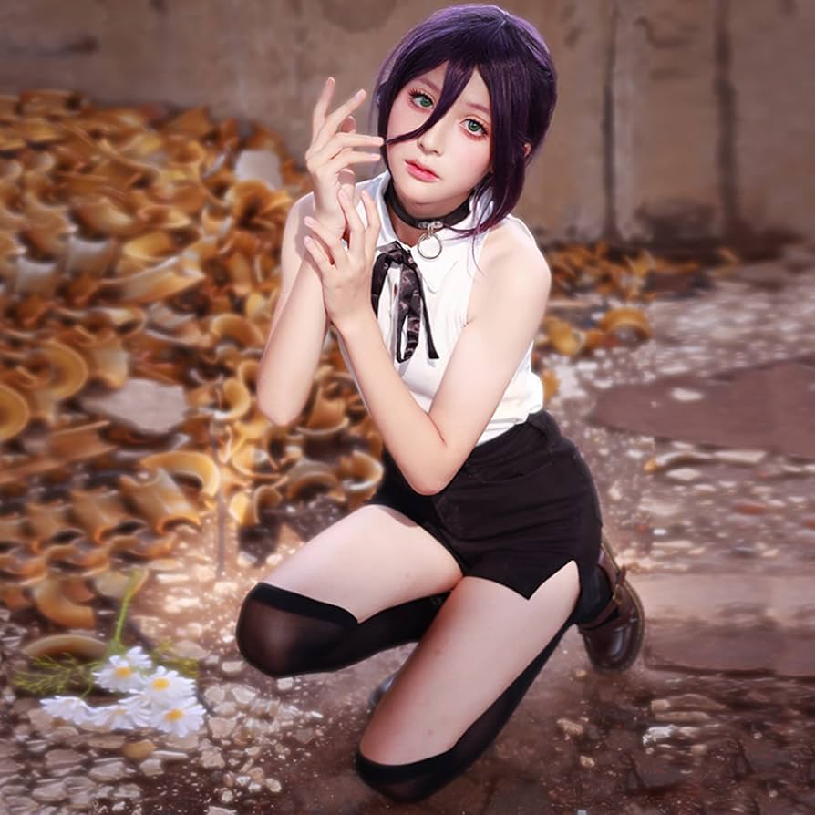 Amazon | チェンソーマン レゼ コスプレ 衣装 ウィッグ 首輪 靴下付き