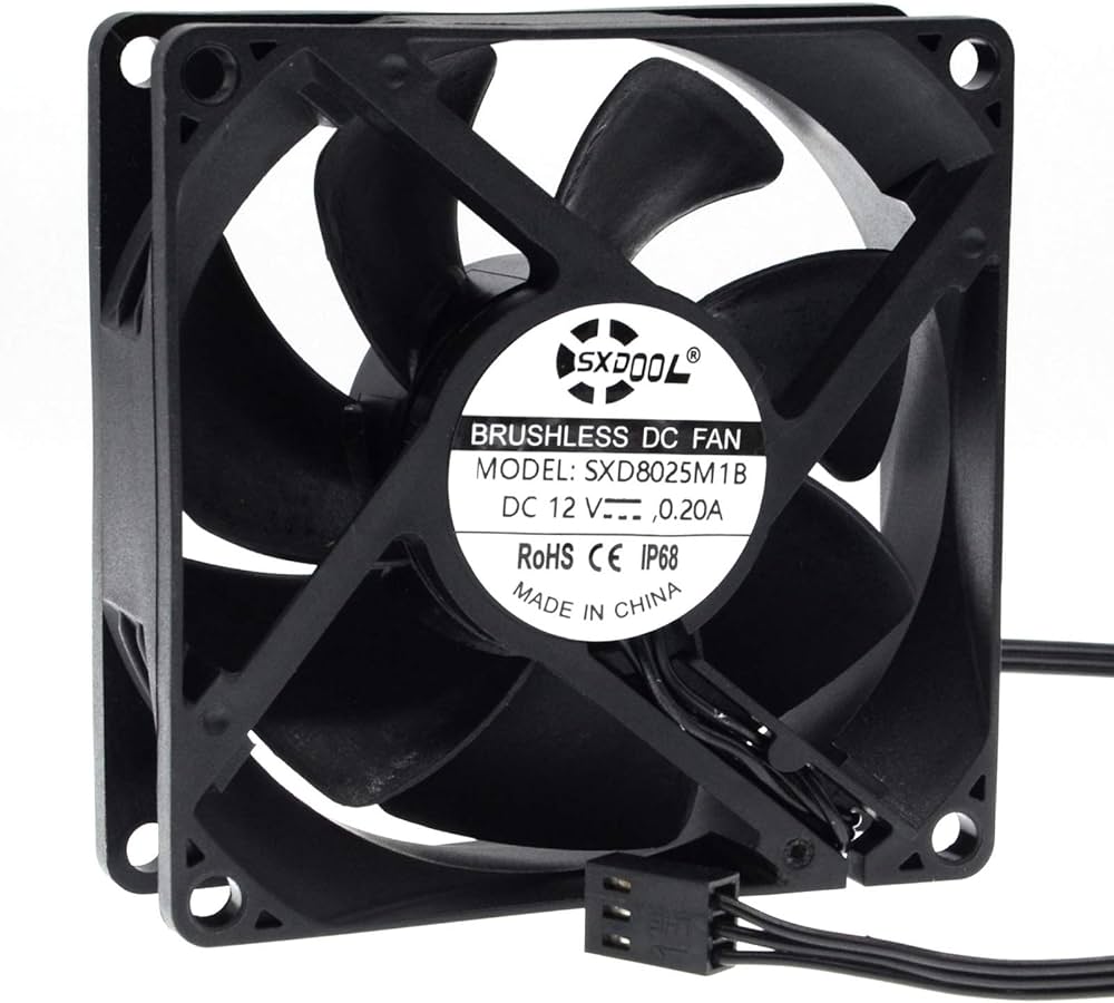 Amazon.com: SXDOOL 80mm DC 12V Waterproof Cooling Fan,80X80X25mm