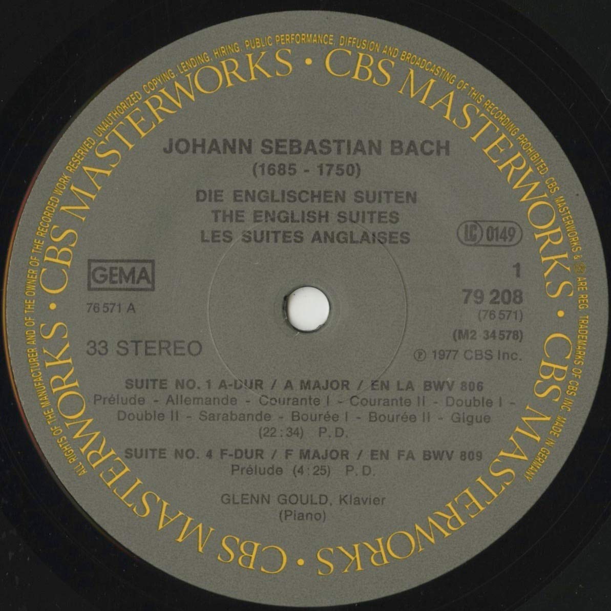 Amazon | バッハ：イギリス組曲（全6曲） | G.グールド（pf