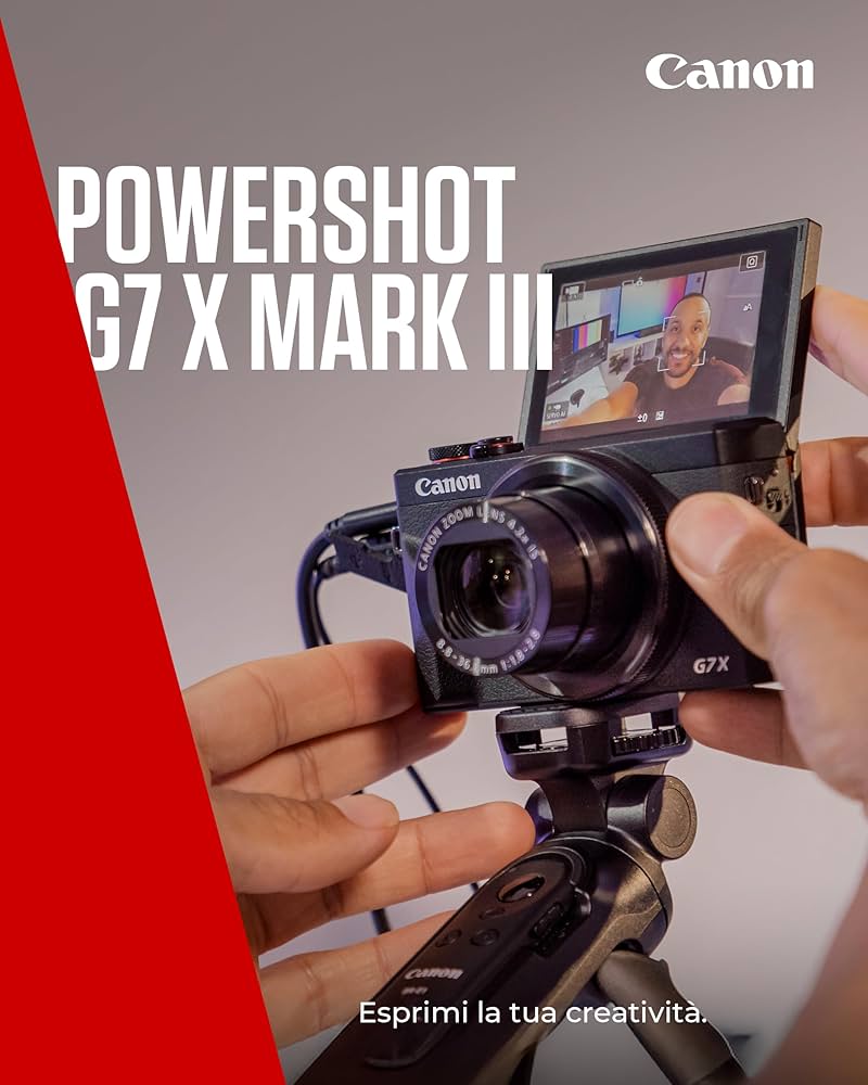 Canon PowerShot G7X Mark III (Nero) – Fotocamera Digitale Compatta