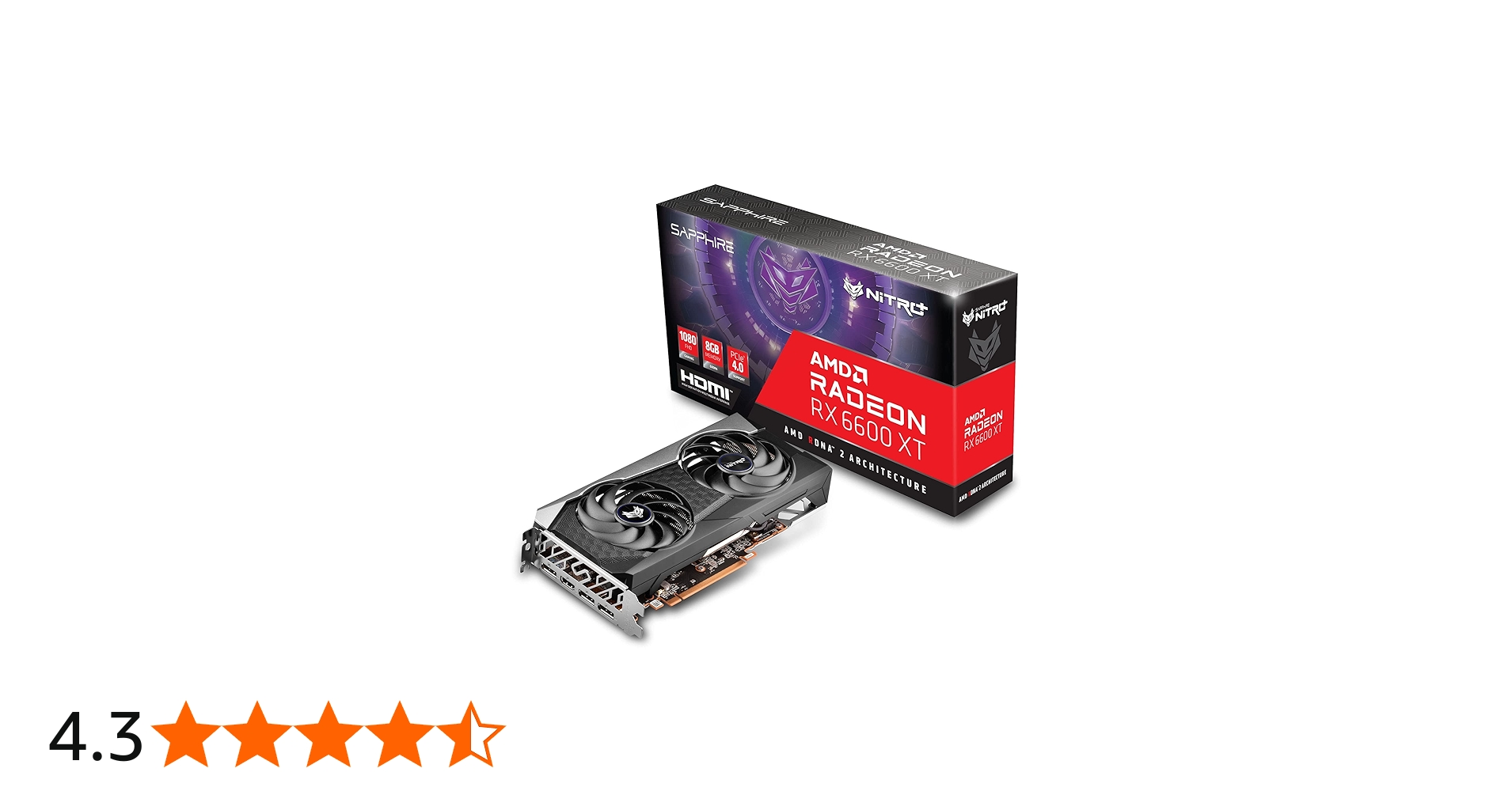 Amazon | Sapphire NITRO+ Radeon RX 6600 XT GAMING OC 8G