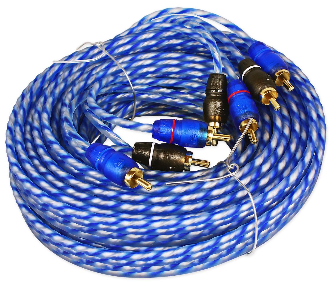 Amazon.com: Rockville RTR204 20ft 4 Channel RCA Cable, Twisted