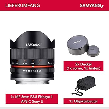 Amazon.com : Samyang MF 8mm F2.8 Fisheye II Manual Focus Lens for