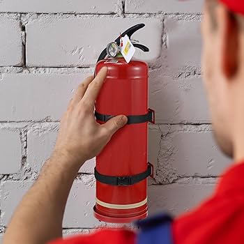 Suzile Fire Extinguisher Metal Bracket Holder Wall Mount