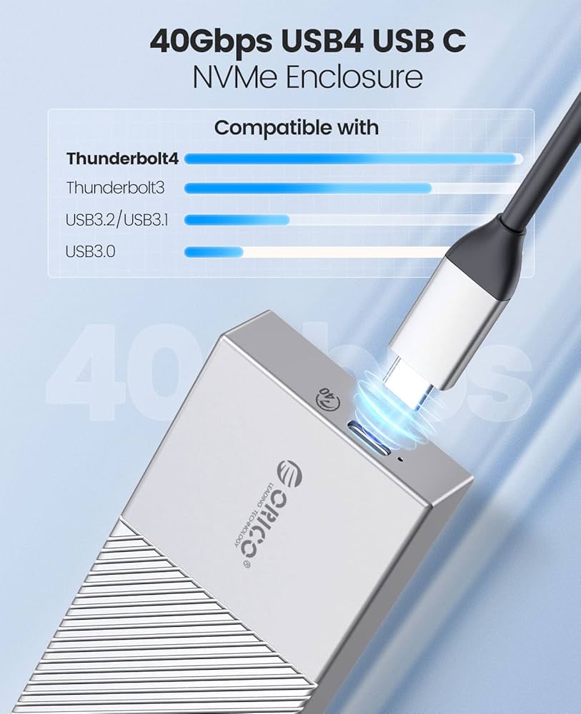 Amazon.co.jp: ORICO M.2 SSD 外付けケース USB4.0 NVMe ケース M.2