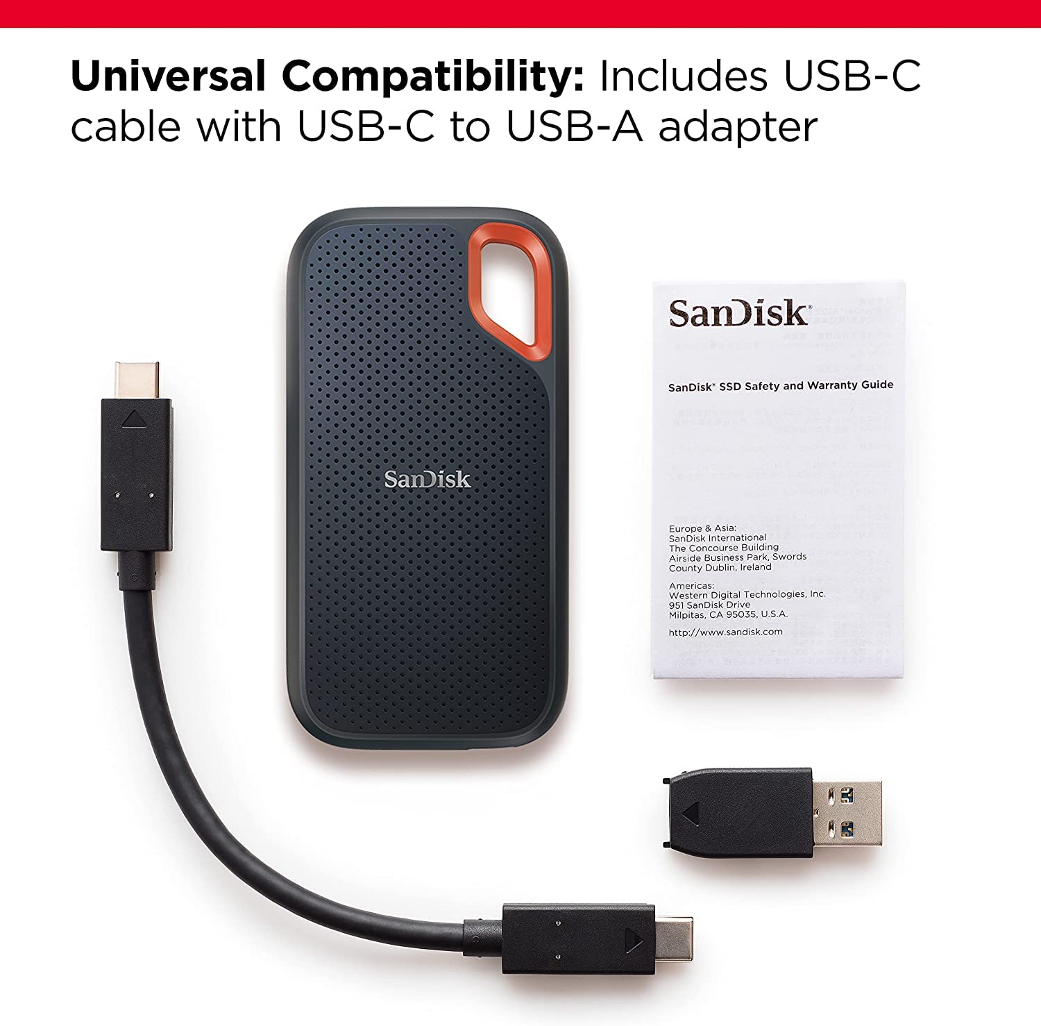 Amazon.com: SanDisk 1TB Extreme Portable SSD - Up to 1050MB/s, USB