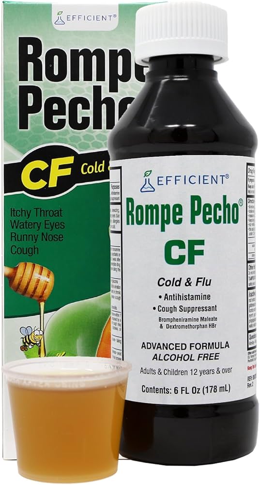 Amazon.com: ROMPE PECHO CF 6oz - Cold and Flu Syrup : Health
