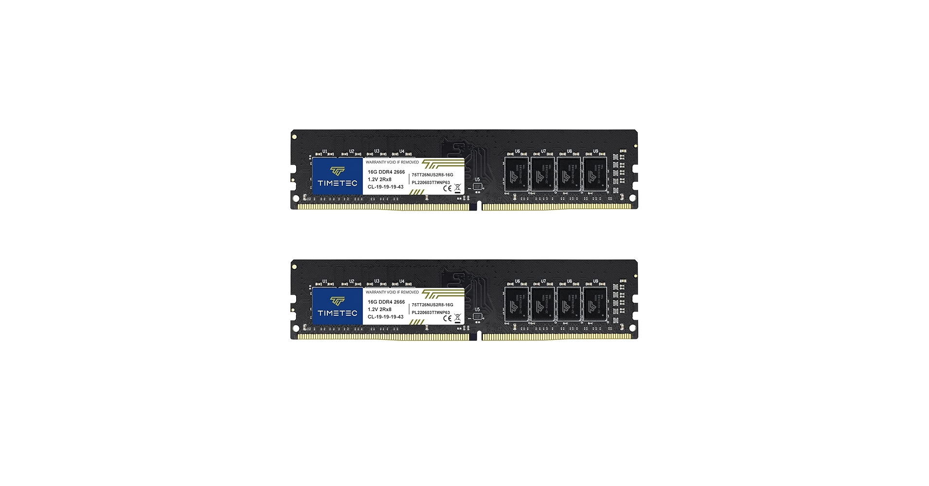 Timetec 32GB KIT(2x16GB) DDR4 2666MHz PC4-21300 Non-ECC Unbuffered
