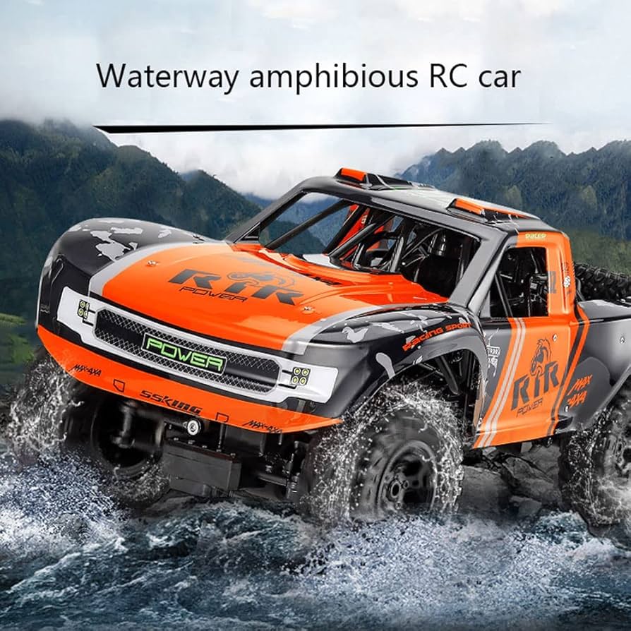 Amazon.co.jp: AIOJY 大型50cm水路水陸両用RCオフロード車 2.4G高速4WD