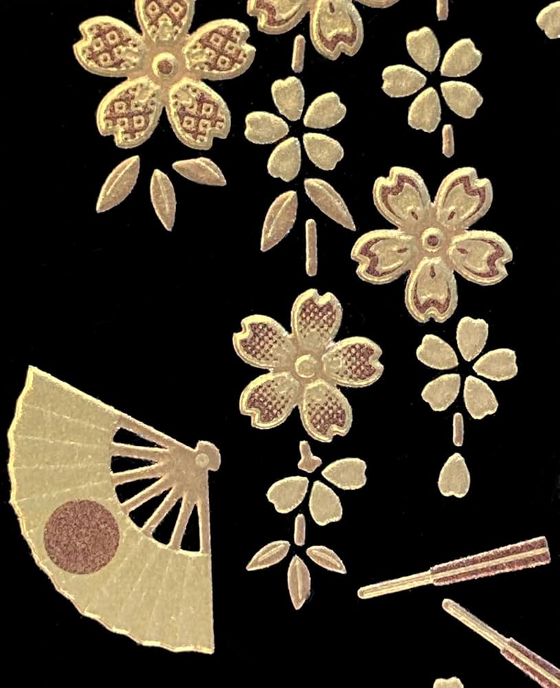 Amazon | No.31 友禅桜 (金) 金蒔絵の館 花鳥風月シリーズ 蒔絵シール