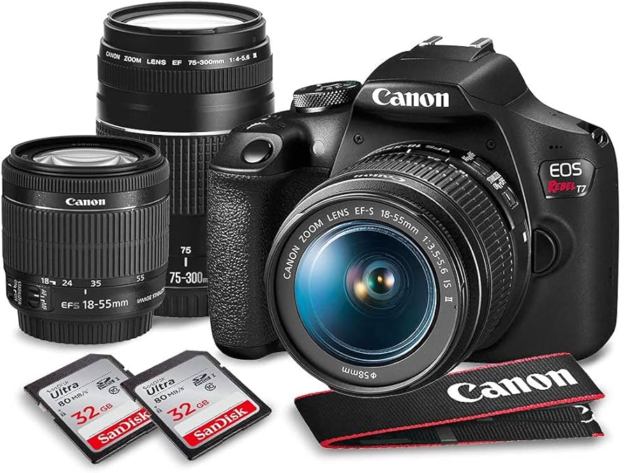 Amazon.com : Canon T7 EOS Rebel DSLR Camera with 18-55mm and 75