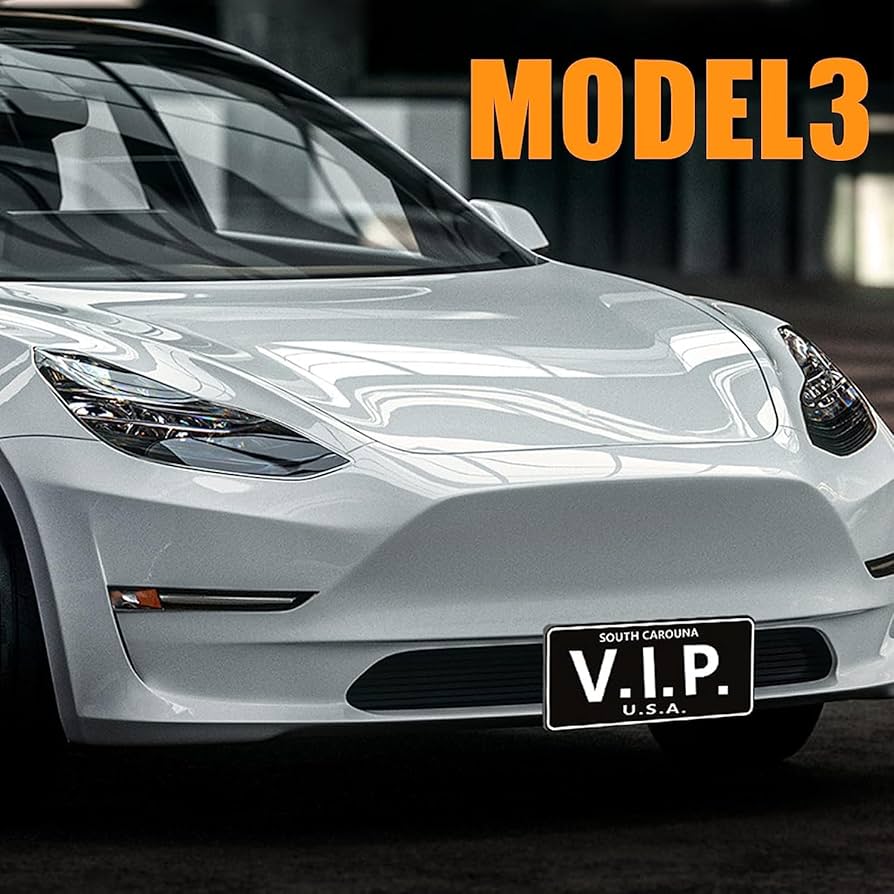 Amazon.co.jp: ドリル不要 ナンバープレートホルダー テスラモデル3用