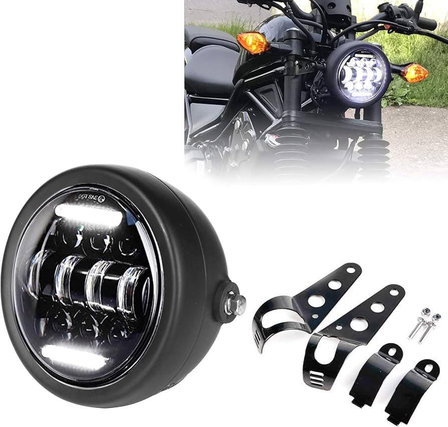 Amazon.co.jp: Largoods ヘッドライト 5.75インチ バイク用 ledヘッド