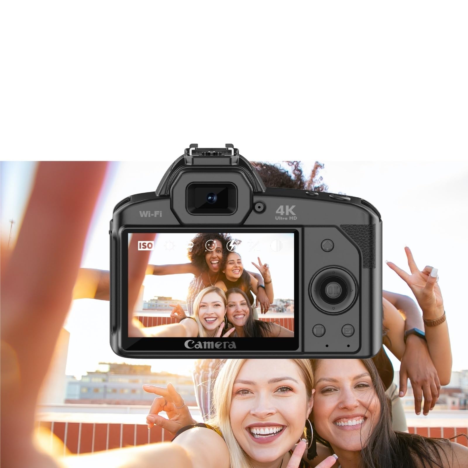 Amazon.co.jp: vlog カメラ HD wifi デジタル一眼レフカメラ 4K