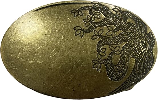 Amazon | [Jxubfte] 男性用のアンティーク彫刻パターン楕円形バックル