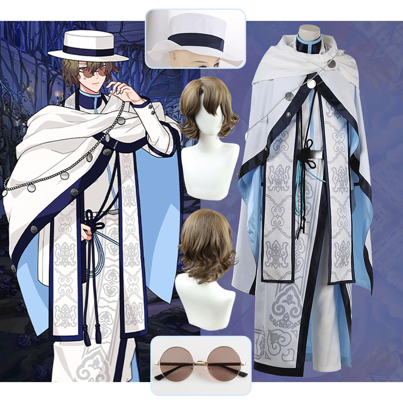 Amazon.co.jp: ファウスト コスプレ衣装 まほやく1周年 正装 白スーツ