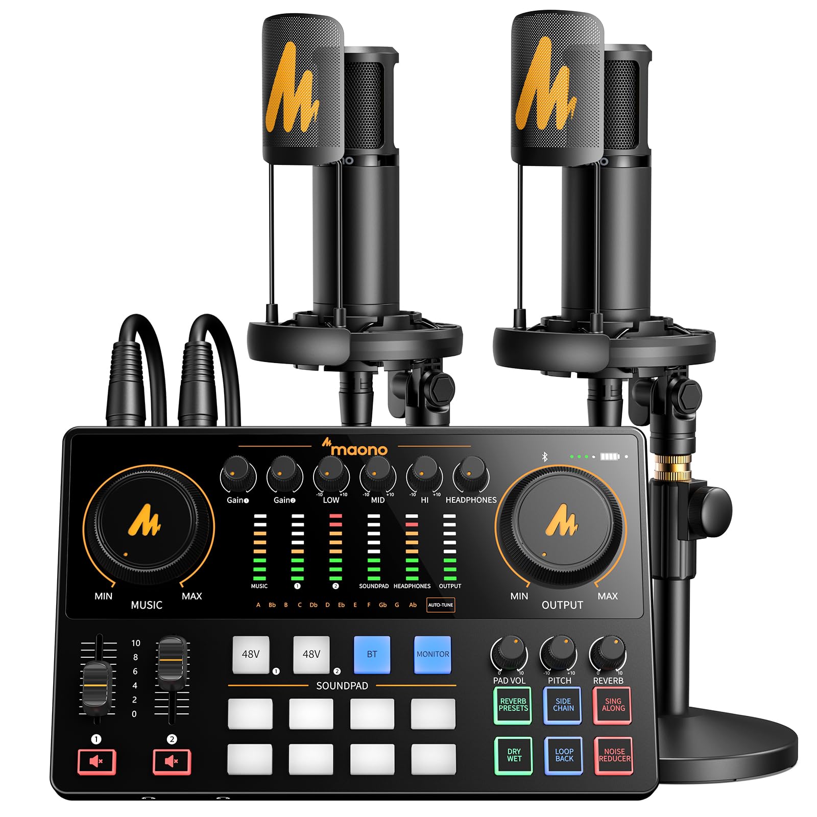 Amazon.com: MAONO Podcast Equipment Bundle for 2: Audio Interface