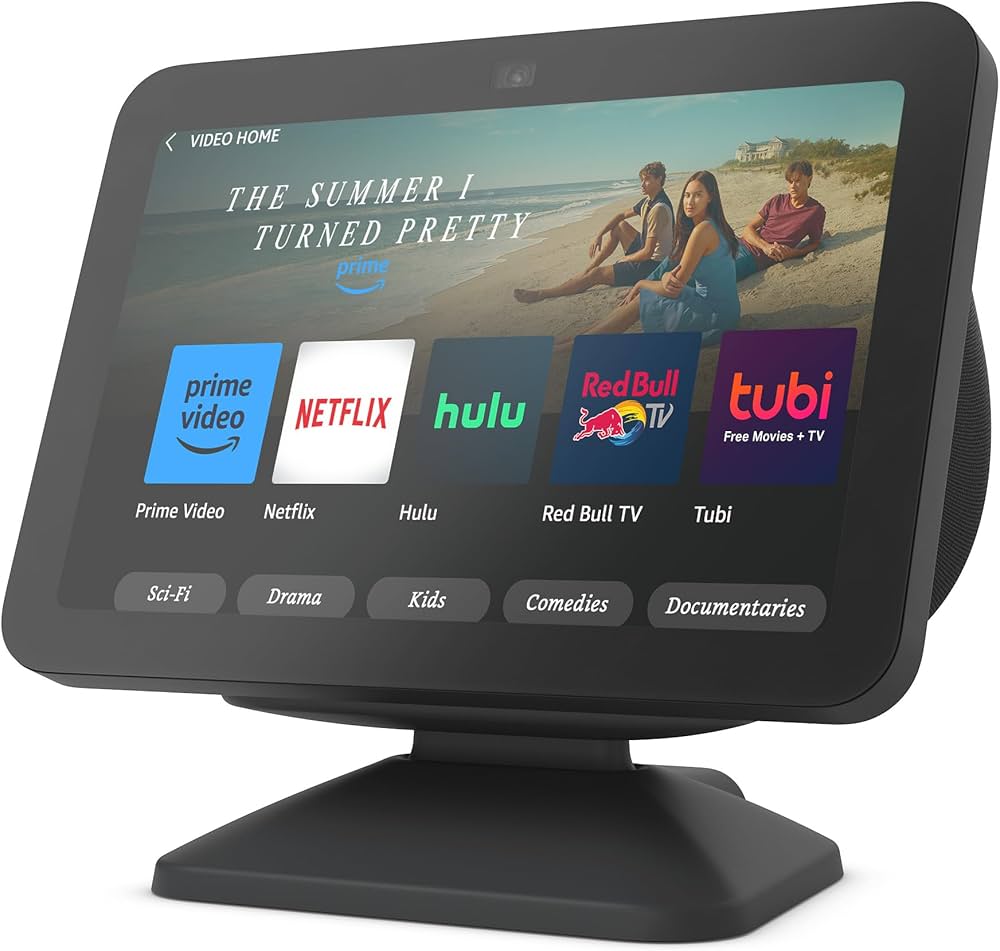 Echo Show 8 Adjustable Stand with USB-C Charging Port | Glacier