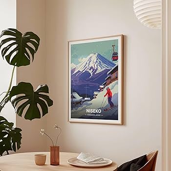 Amazon.com: Niseko Ski Resort Travel Poster, Hokkaido Japan Wall