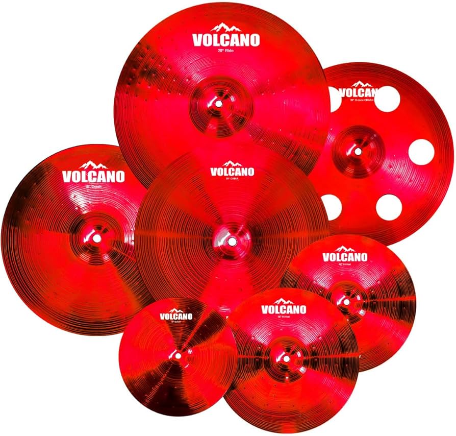 Amazon.com: PLADRUBO Titanium Color Cymbals Set – 7-Piece Drum