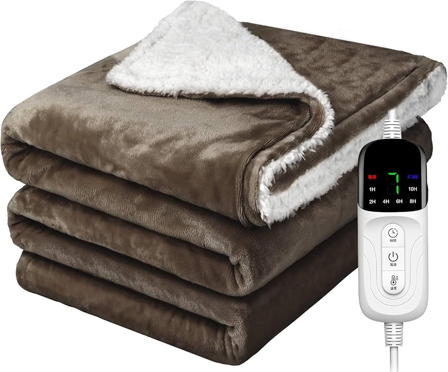 Amazon.co.jp : KOCEEY 電気毛布 掛け敷き兼用 188×130cm【大きい