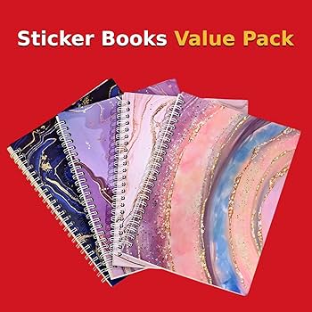 Amazon.co.jp: 4冊セット 剥がしやすい シール帳、BetterJonny A5 ト