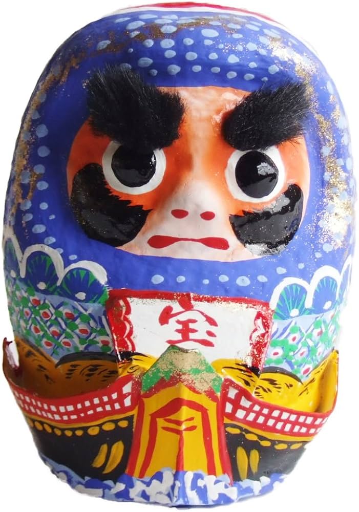 Amazon | 郷土玩具 民藝 宮城県 仙台張子 松川だるま 宝船 5寸 | 民芸