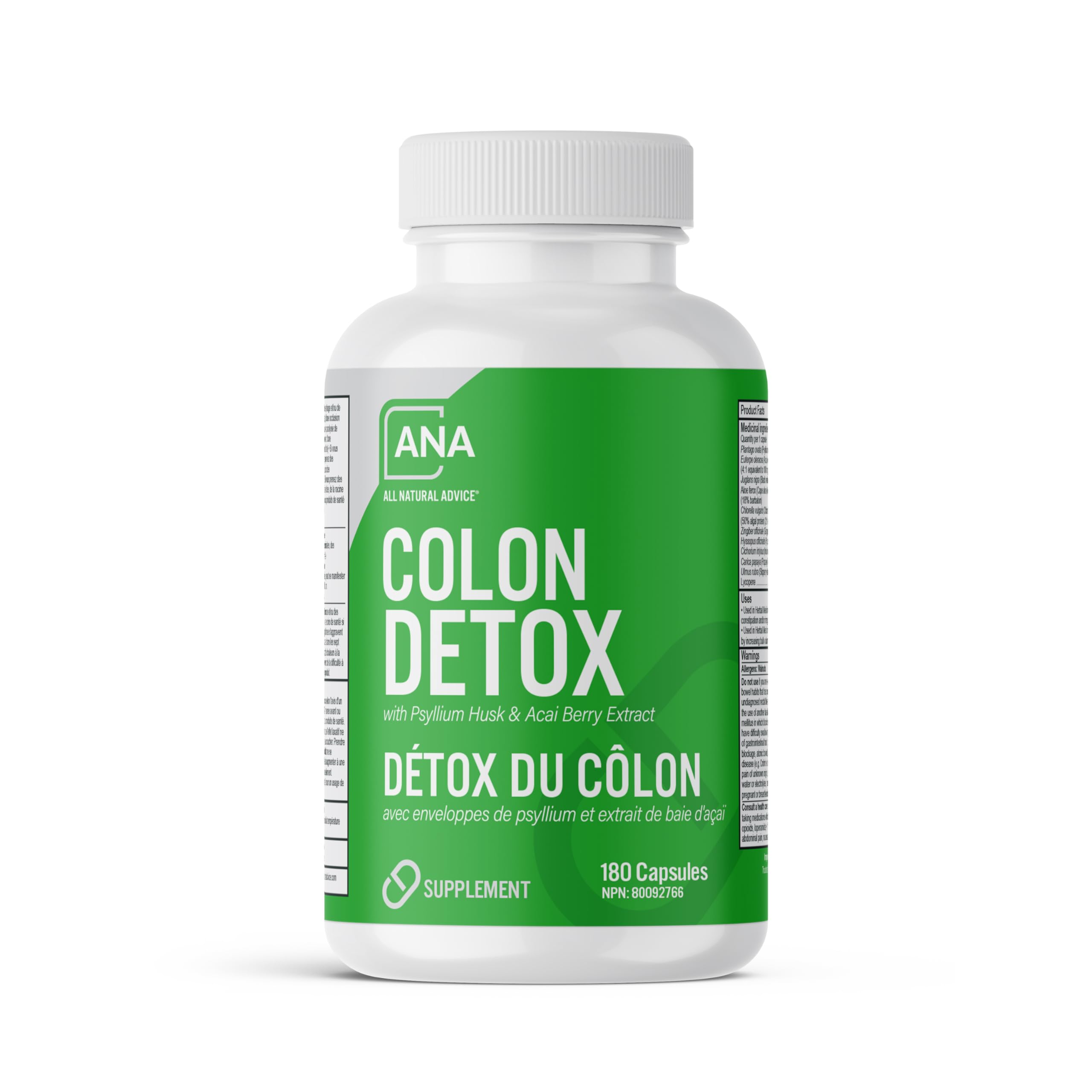 All Natural Advice Colon Detox with Psyllium Husk, Açaí Berry