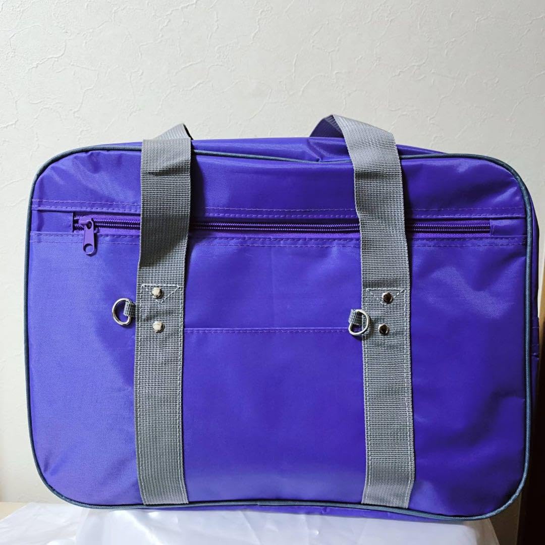 Amazon.co.jp: スクールバッグ スクバ 紫 旧ワッペ 似 スクールバッグ
