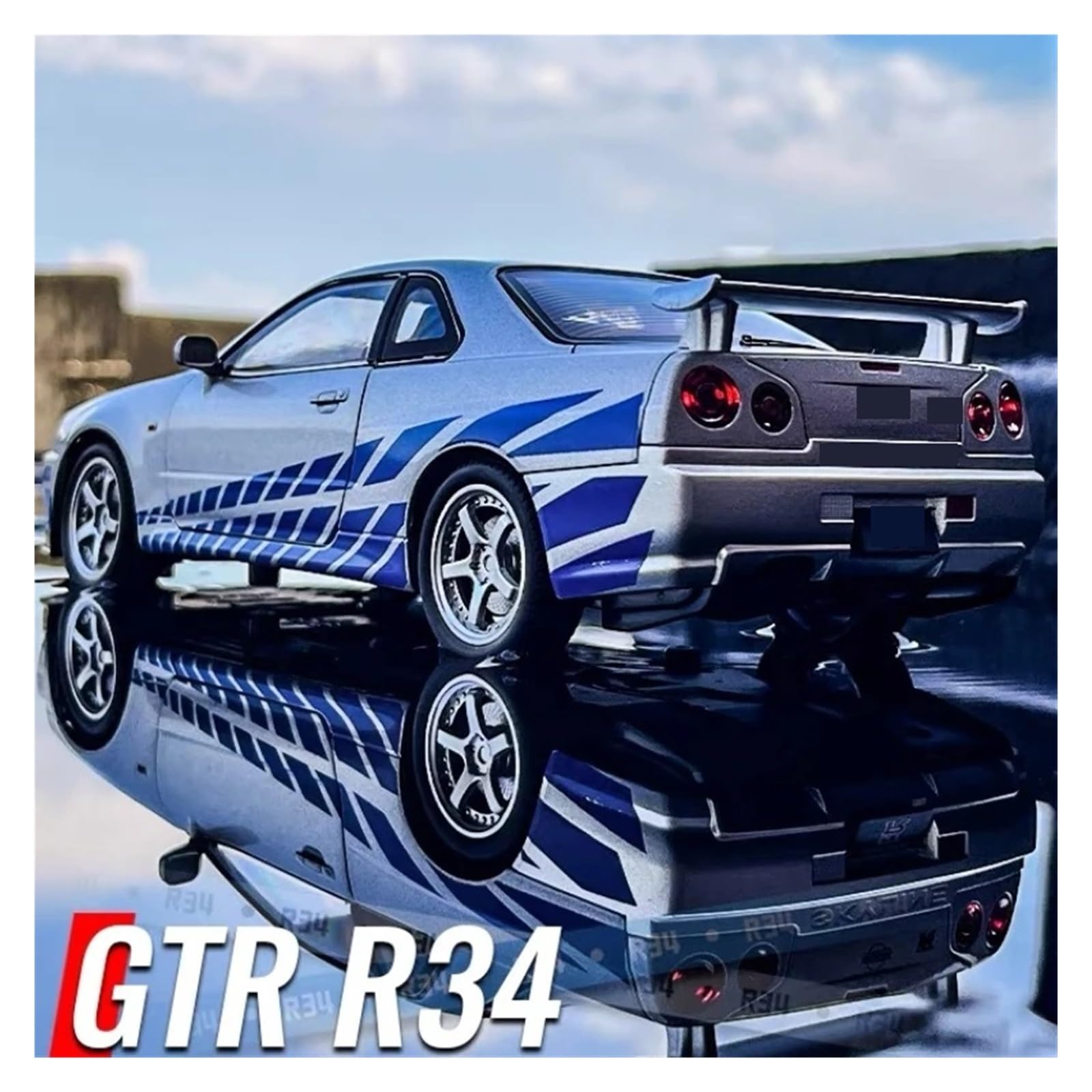 Amazon.co.jp: ダイキャストカー 1 24 日産スカイライン GTR-R34 合金