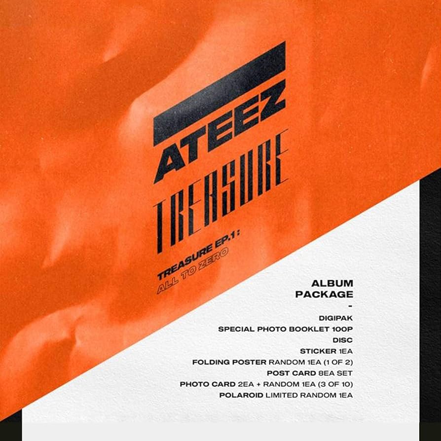 ATEEZ First Album - Treasure EP.1 : All to Zero CD + Sticker + on