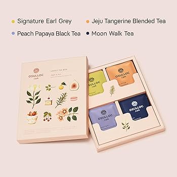 Amazon.com : OSULLOC Lovely Tea Gift Box Set (12 count, 4 flavors