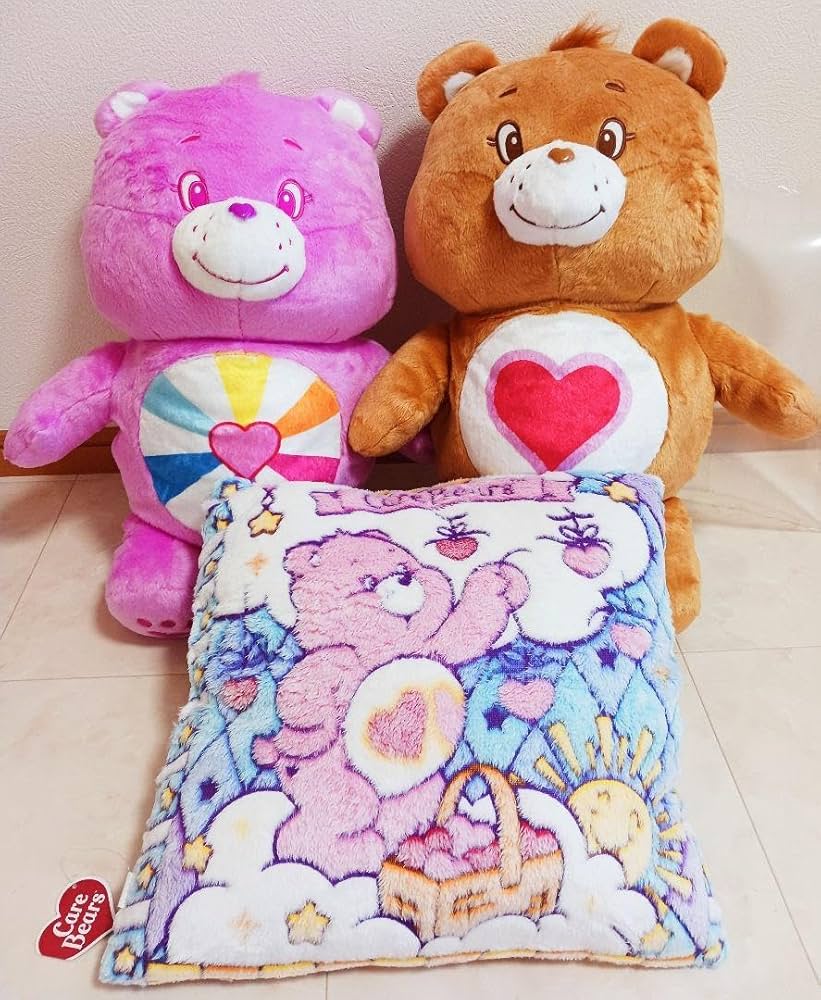 Amazon.co.jp: ケアベア 超BIGぬいぐるみ5ステンドグラス風クッション