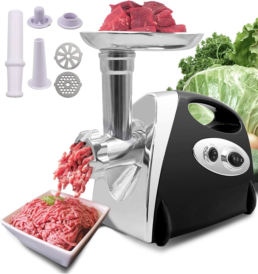Amazon | 電動ミンサー ミンチ機 肉挽き器 110V 扇形粗挽き/5/7mm3種
