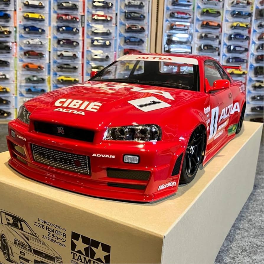 Amazon.co.jp: タミヤラジコン日産スカイラインGTR R34 塗装済