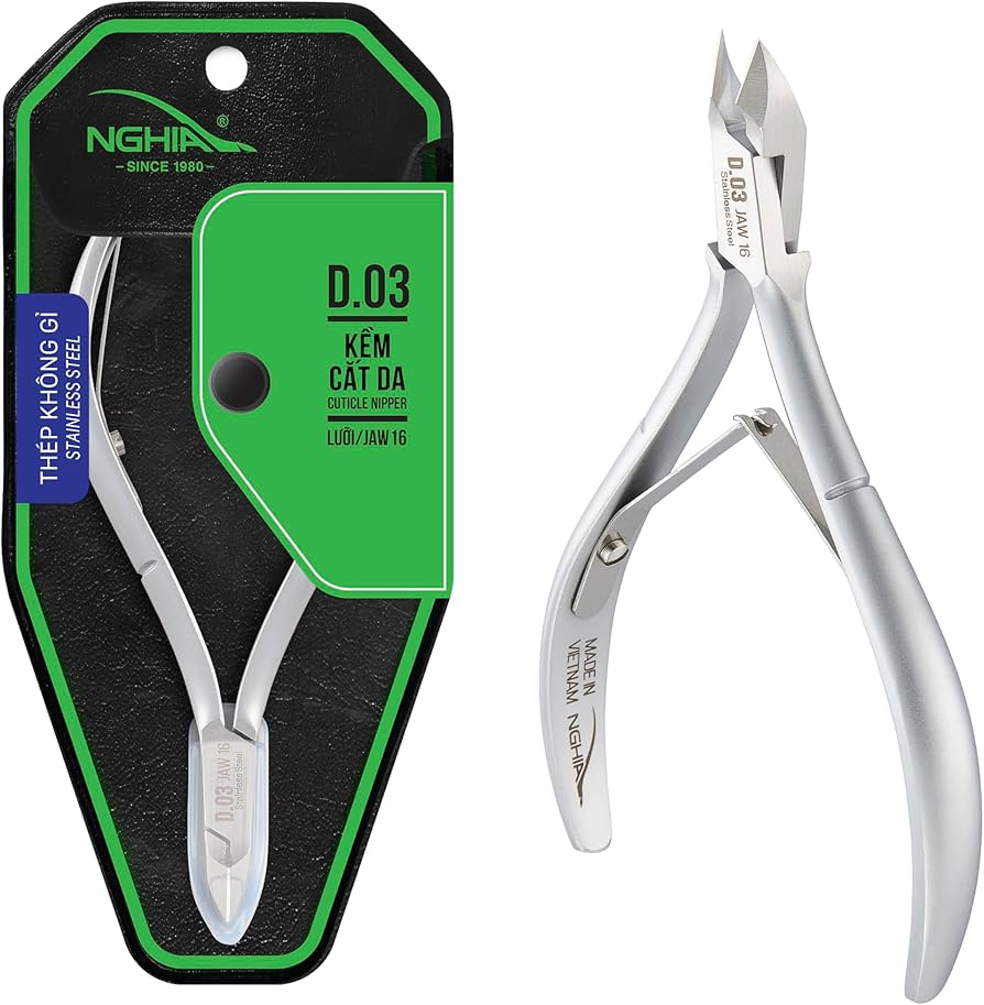 Amazon.com: NGHIA Cuticle Nipper - D-03 JAW 16 | Stainless Steel