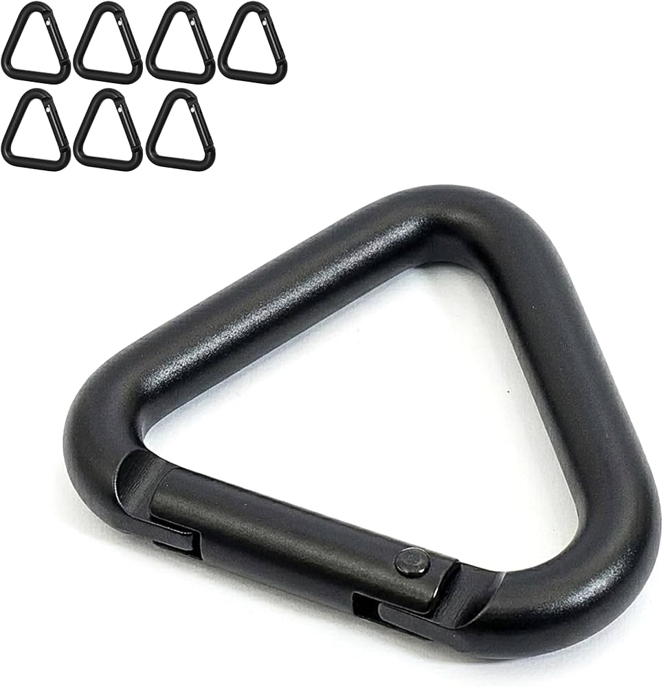 Amazon | 神戸輝き【三角カラビナ 8個】強度約70kg アルミ製