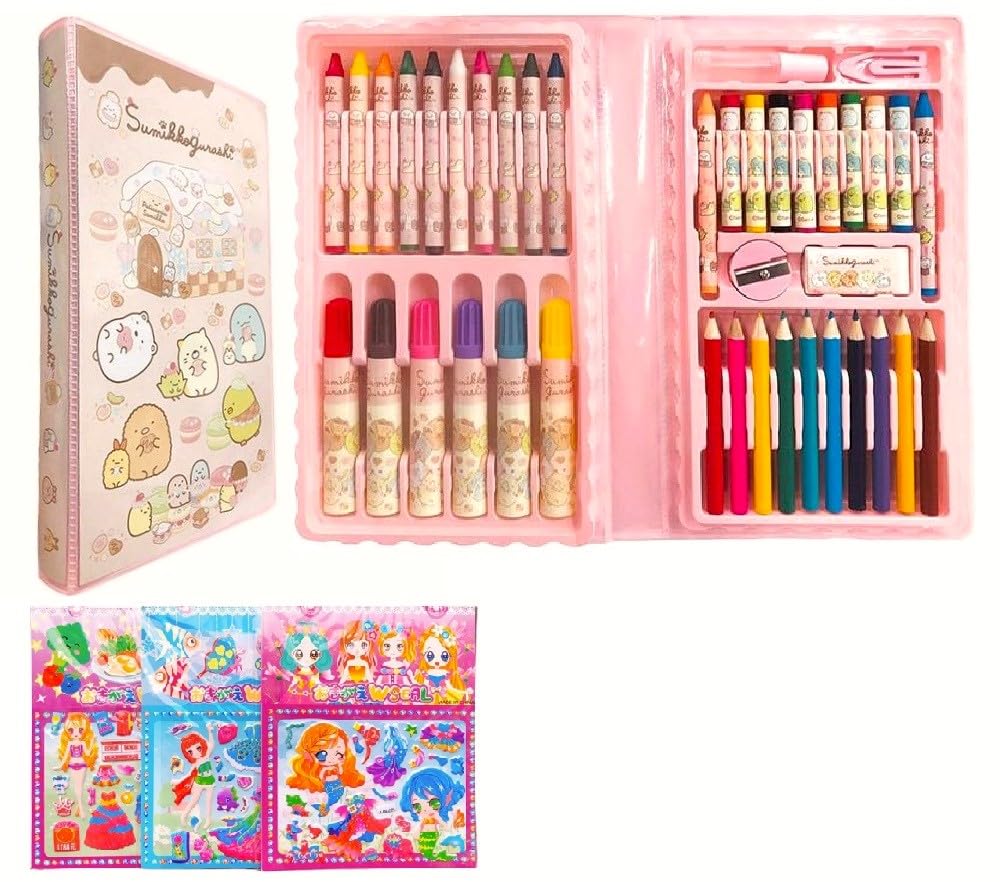 Amazon.co.jp: すみっコぐらし ブック型 文房具セット 42種類 お絵かき
